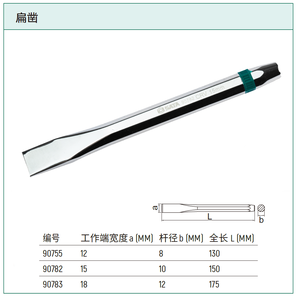 [90755] 扁铲12x130MM