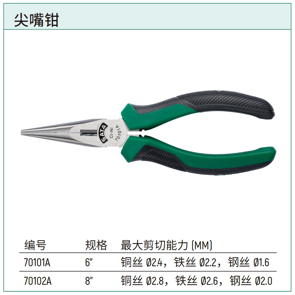 尖嘴钳8"