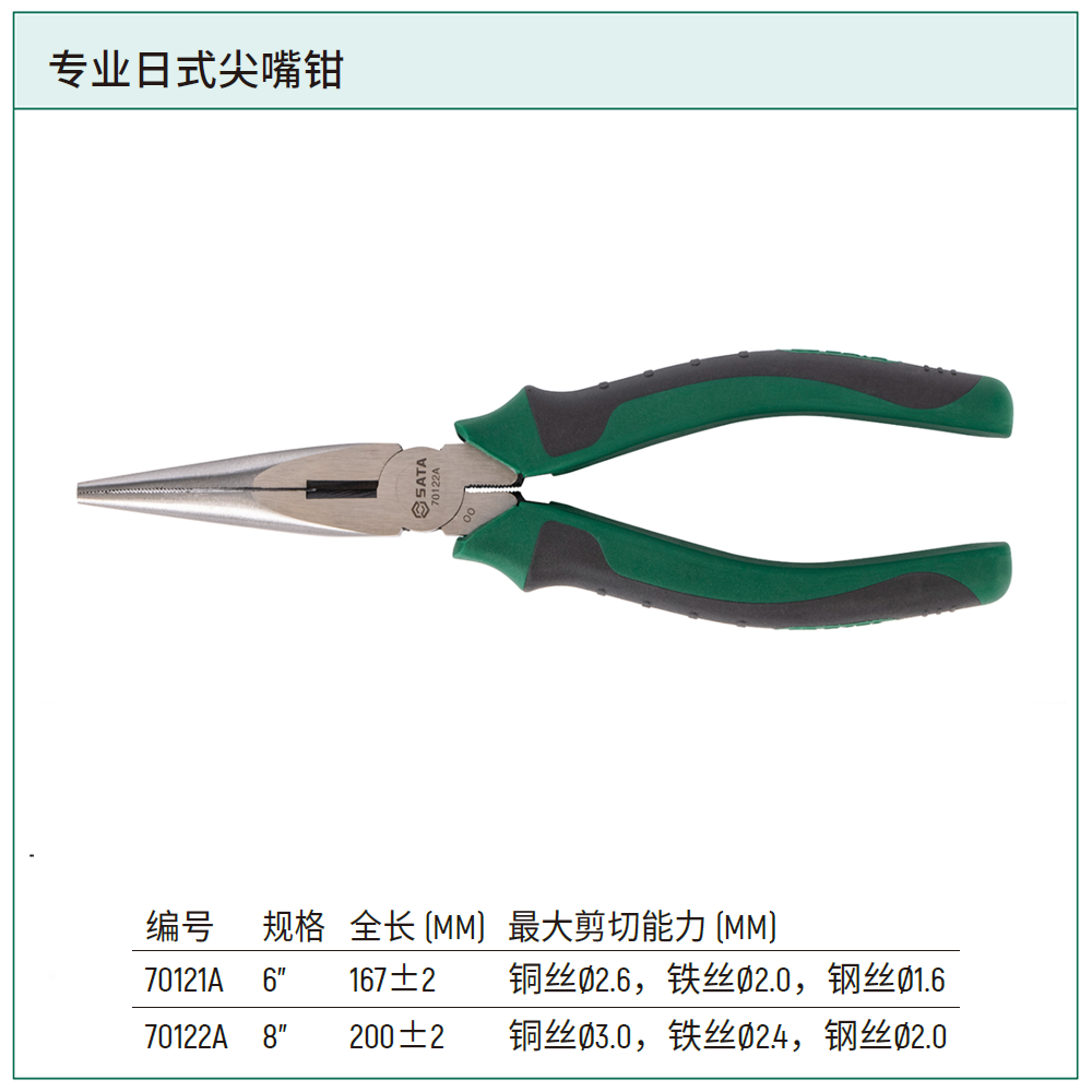 专业日式尖嘴钳8"