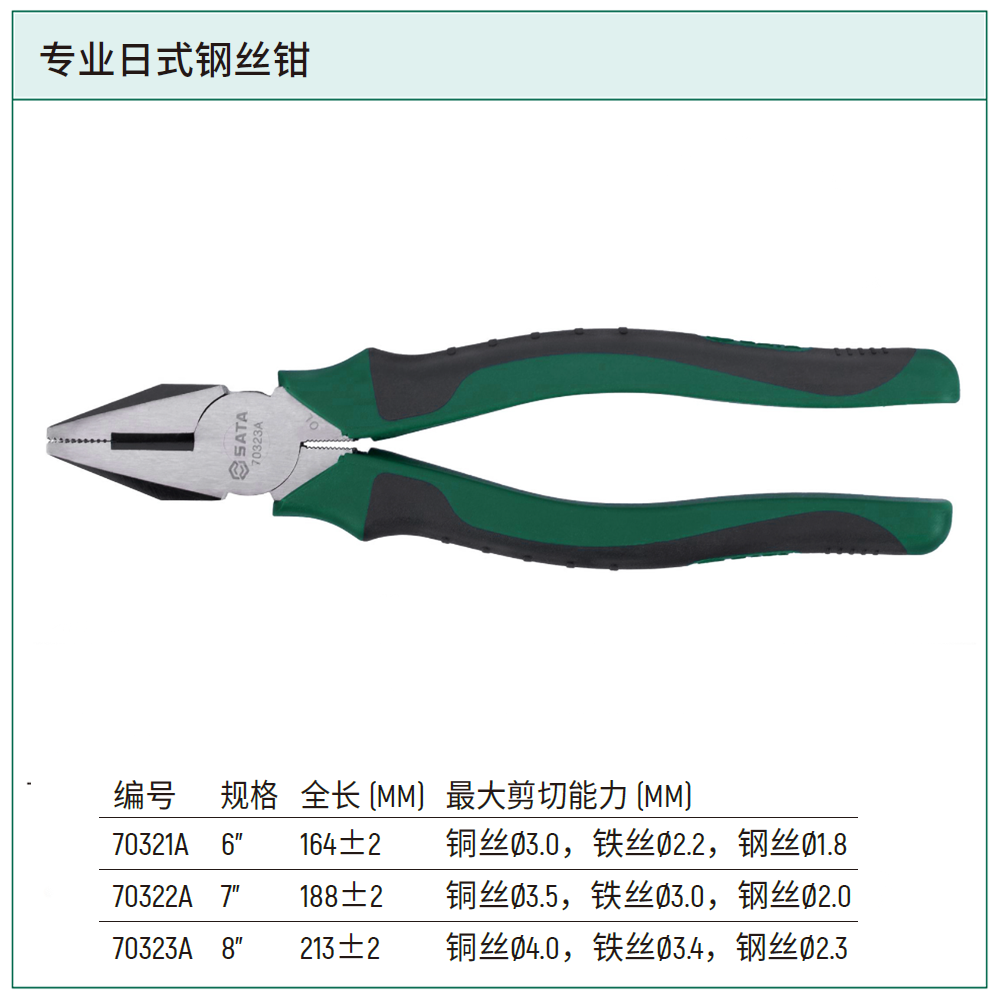 专业日式钢丝钳7"