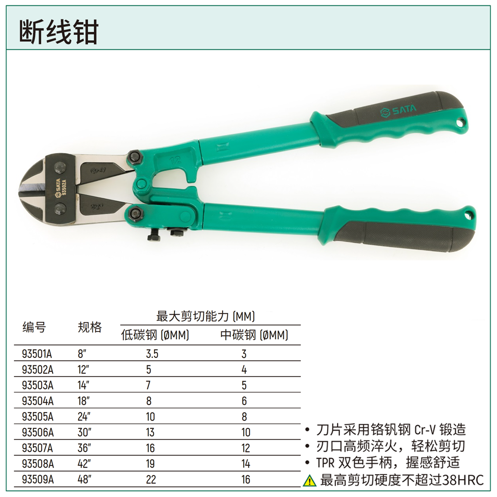 [93502A] 断线钳12"