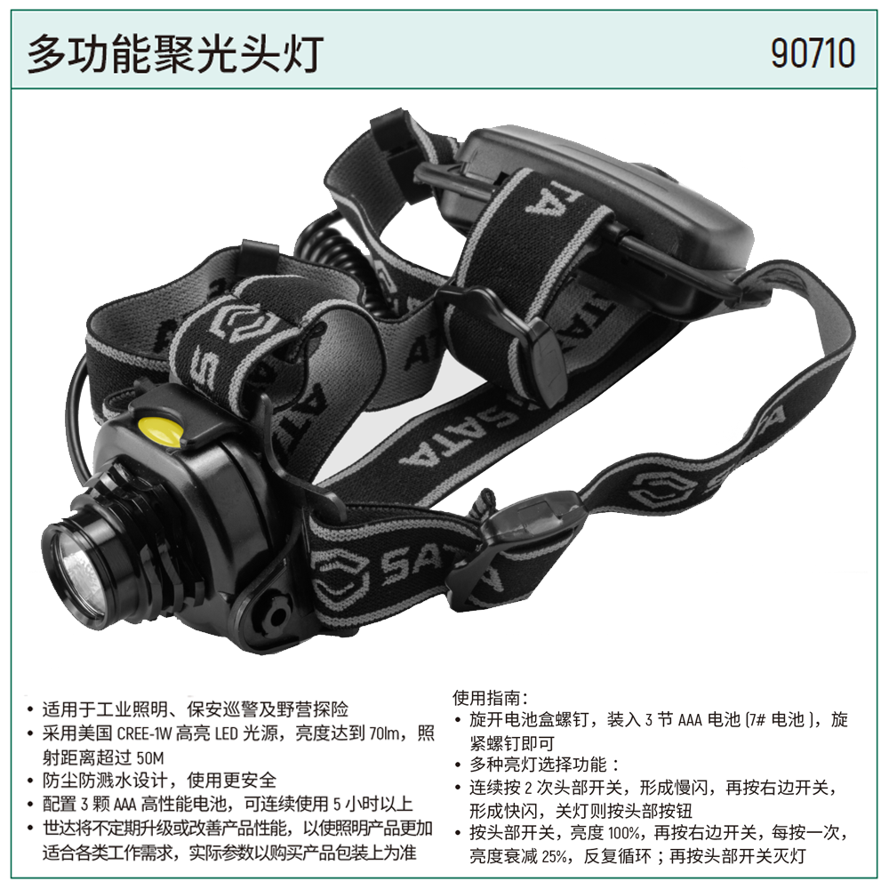 多功能聚光头灯